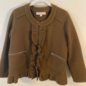Loft Olive Green Wool Blazer - size M